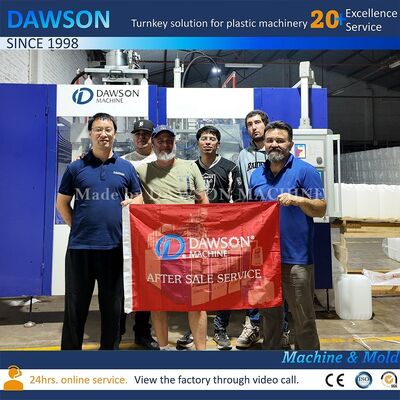 Output 130 Kg Per Hour 20 Liter Jerry Can Extrusion HDPE Moulding Plastic Drum Blow Molding Machine 4.4 By 3.4 By 3.6 Meters