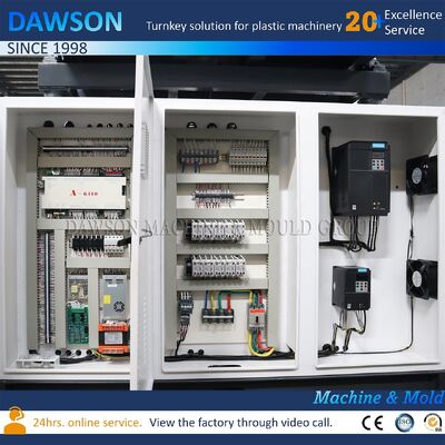 Двухпозиционная выдувная машина для бутылок из HDPE, соотношение L/D шнека 24, предназначена для производства молочных бутылок объемом 1,5 л